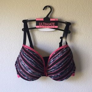 Patterned, underwire bra, NWOT
